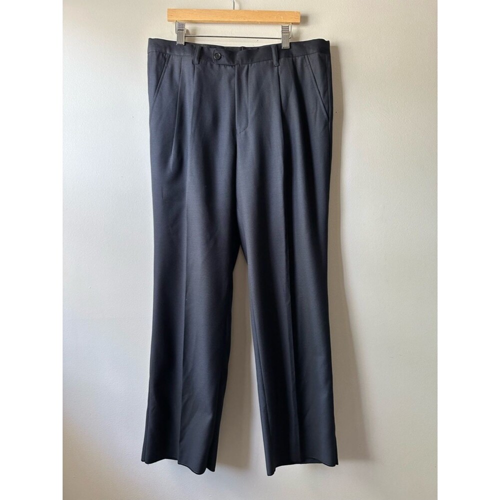 Gucci Navy Wool Cashmere Dress Pants Trousers 32x28 Altered Uniform Italy